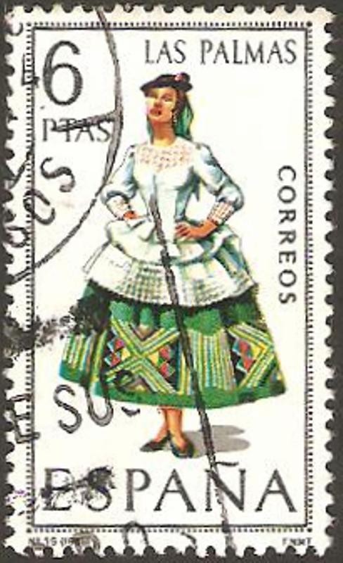 1845 - trajes tipicos españoles, las palmas