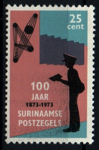 serie- Centenario sello en Surinam