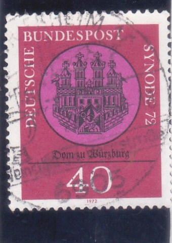 Catedral de Würzburg en el medallón (sello de la ciudad 1237-1560)