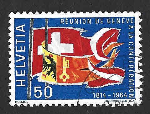 437 - 150 Aniversario de la Unión de Ginebra con la Confederación Suiza