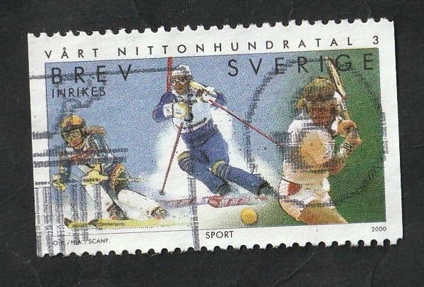 2152 - Deportistas, Björn Borg, tenista e Ingemar Stenmark y Pernilla Wiberg, esqui alpino y descens