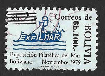698 - Exposición Filatélica Marítima Boliviana 