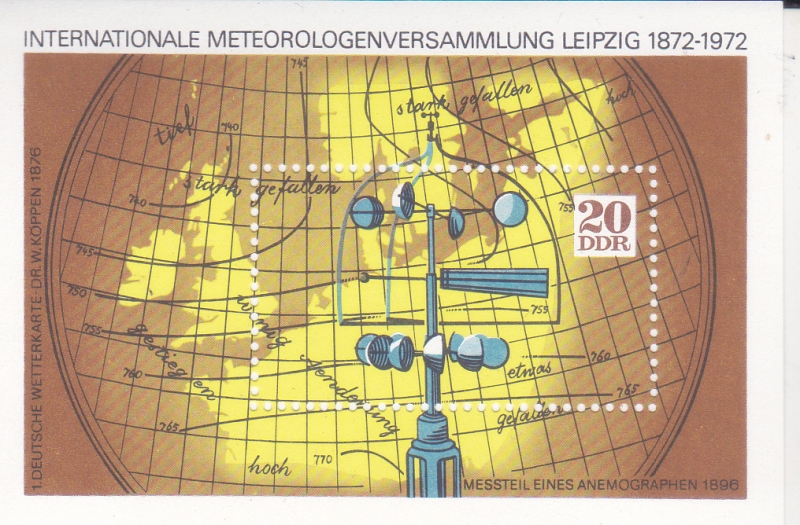 Anemómetro, primer mapa meteorológico alemán