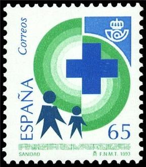 ESPAÑA 1993 3239 Sello Nuevo Servicios Públicos Sanidad Michel3099 Scott2695