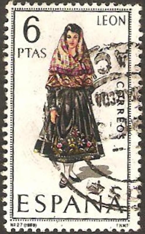 1900 - traje típico español deLeón