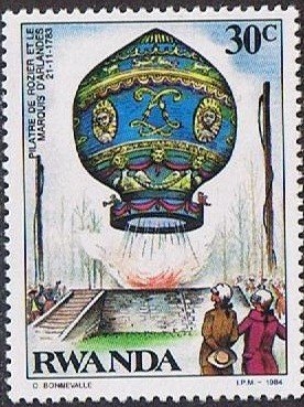 Bicentenario del vuelo tripulado, vuelo de De Rozier y Marquis d'Arlandes, 1783