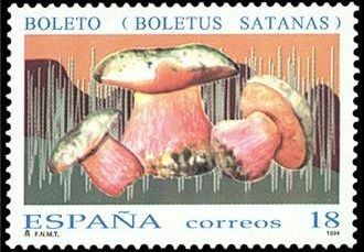 ESPAÑA 1994 3279 Sello Nuevo Micología Mushrooms Boleto (Boletus Satanas) Michel3140 Scott2759