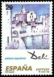 ESPAÑA 1994 3291 Sello Nuevo Pintura Española Obras de Salvador Dalí Port Alguer Michel3152