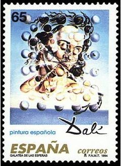 ESPAÑA 1994 3295 Sello Nuevo Pintura Española Obras de Salvador Dalí Galatea de Esferas Michel3156