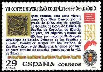 ESPAÑA 1994 3300 Sello Nuevo Fundación Universidad Complutense Madrid Michel3161