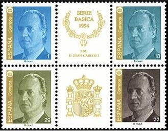 ESPAÑA 1994 3305/8 Sellos Nuevos Bloque Nuevos Basica Rey S.M. D. Juan Carlos I