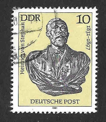 2157 - CL Aniversario del Nacimiento de Heinrich von Stephan (DDR)