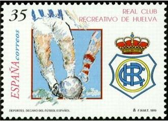 ESPAÑA 1999 3644 Sello Nuevo Deportes Cent. Recreativo de Huelva Club de Futbol Jugadores Michel3478