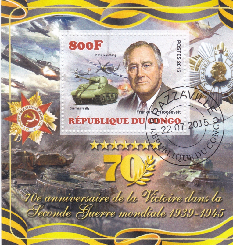 FRANKLIN D.ROOSEVELT 70 aniversario Victoria en la 2ª Guerra Mundial