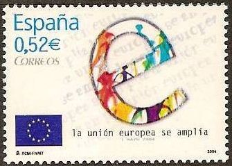 ESPAÑA 2004 4080 Sello Nuevo Ampliacion Union Europea Alegoria y Bandera Michel3952