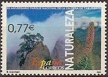 ESPAÑA 2004 4124 Sello Nuevo Naturaleza Parque Nacional de la Caldera de Taburiente (La Palma) Miche