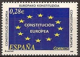 ESPAÑA 2005 4141 Sello Nuevo Constitución Europea Bandera Michel4016