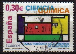 ESPAÑA 2007 4310 Sello Ciencia Quimica Tabla Periodica de Elementos de Mendeleiev