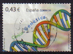 ESPAÑA 2009 4455 Sello Ciencia Genetica ADN Usado