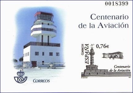 ESPAÑA 2003 ED-82 Sello Nuevo Prueba de Lujo Centenario Aviacion