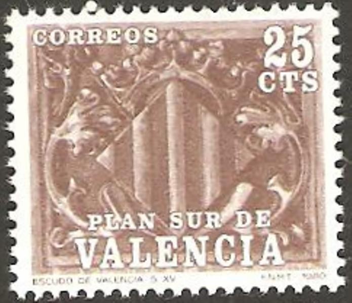 10 - Plan Sur de Valencia, Escudo de Valencia, siglo XV