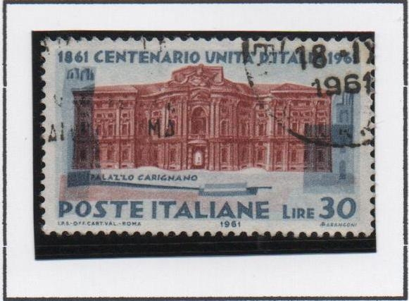 Cet. d' l' Unificacion d' Italia; Palacio Carignano d' Turin