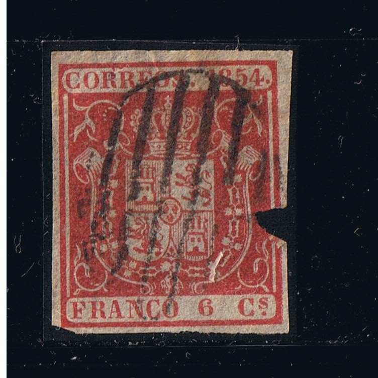 Edifil  nº  24  Escudo de España  1 enero 1854