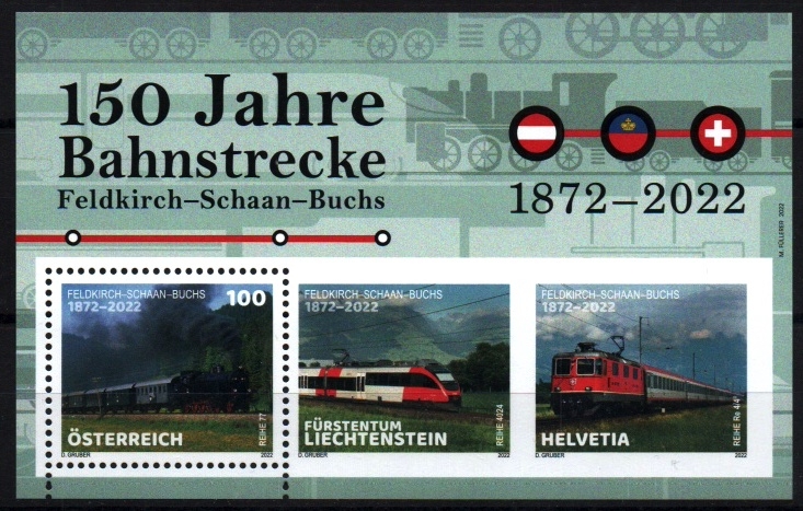 150 aniv. línea ferroviaria entre Austria y Suiza
