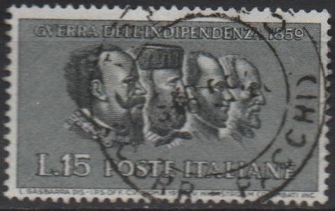 Victor Manuel II, Garibaldi, Cavour y Mazzini