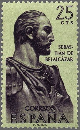 ESPAÑA 1961 1374 Sello Nuevo Forjadores de América Sebastián de Belalcazar