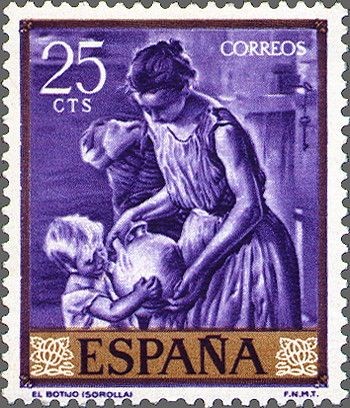 ESPAÑA 1964 1566 Sello Nuevo Pintor Joaquin Sorolla El Botijo