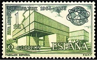 España 1964 1590 Sello ** Feria de Nueva York Pabellon de España Timbre Espagne Spain Spagna