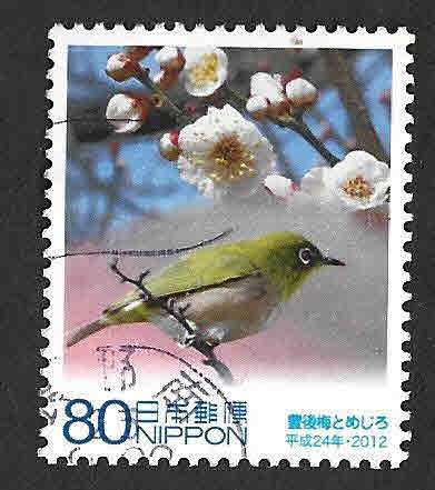 3492b - Pájaro y Flores de Cerezo