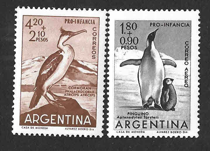 B29-B30 - Cormorán y Pingüino Emperador