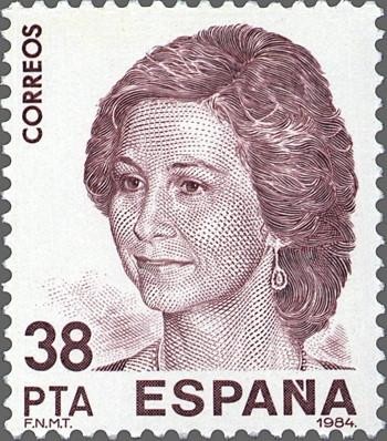 2754B - Exposición Mundial de Filatelia ESPAÑA'84 - S.M. la Reina Doña Sofía de Grecia