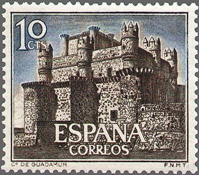 ESPAÑA 1966 1738 Sello Nuevo Serie Castillos Guadamur Toledo