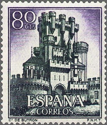 ESPAÑA 1966 1743 Sello Nuevo Serie Castillos Butron Vizcaya