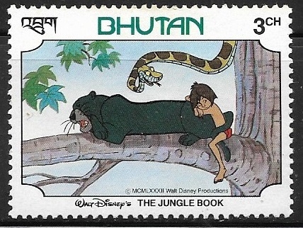 Dibujos animados - Mowgli, Bagheera, Kaa