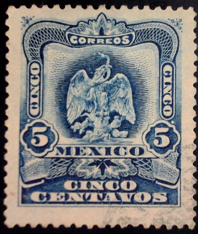 Coat of arms and Mexican landmarks (1899)