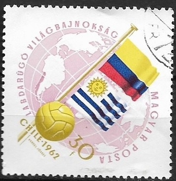 Deporte - Banderas de Colombia y Uruguay