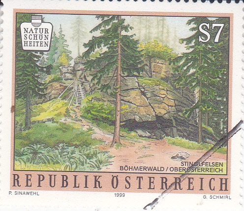 paisaje-Roca Stingl (Bosques de Bohemia, Alta Austria)