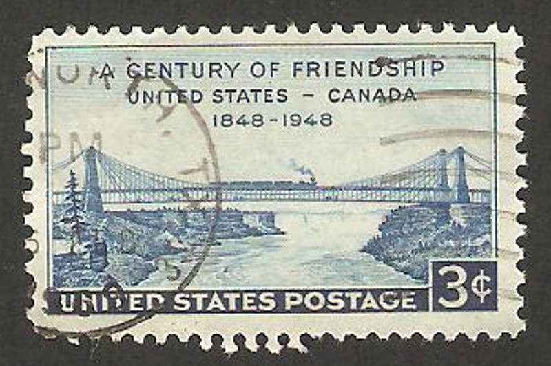 512 - Centº de las relaciones con Canada, puente del ferrocarril sobre en rio Niagara