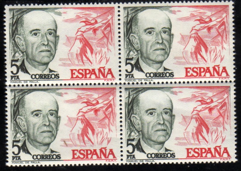 1976 B4 Centenario Manuel de Falla Edifil 2380