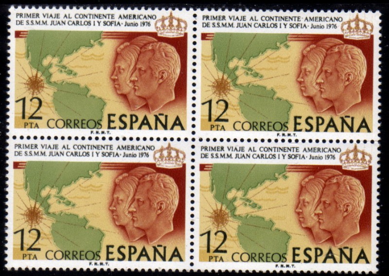 1976 B4 Viaje al Continente americano Edifil 2333