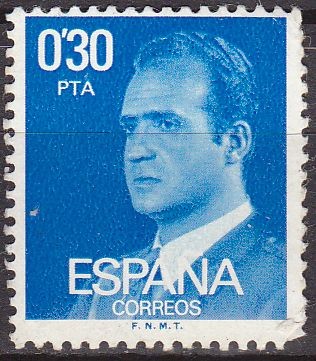 ESPAÑA 1977 2388 Sello Serie Basica Rey Don Juan Carlos I 0,30p