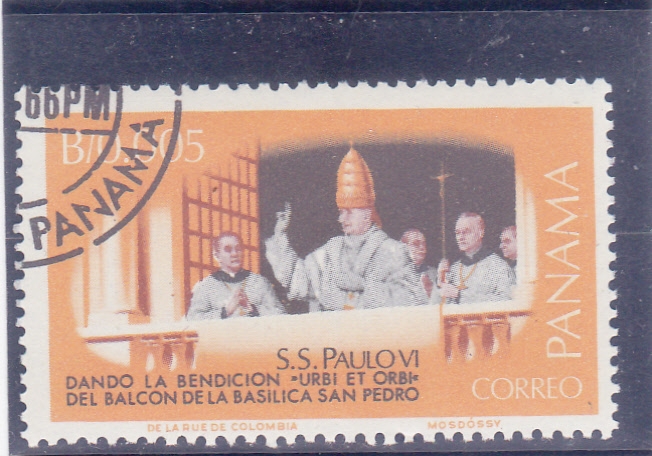El Papa Pablo VI da la bendición 