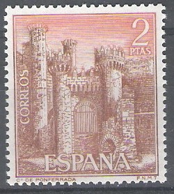 1812 Castillos de España. Ponferrada, León.