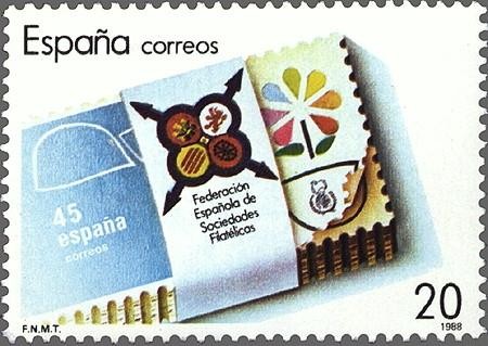 2962 - XXV Aniversacio de la Federacíon Española de Sociedades Filatélicas, FESOFI