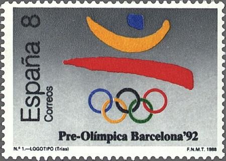 2963 - Barcelona '92 - Logotipo y aros olímpicos