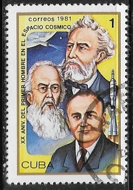 J. Verne, K. Tsiolkovsky, S. Korolyov